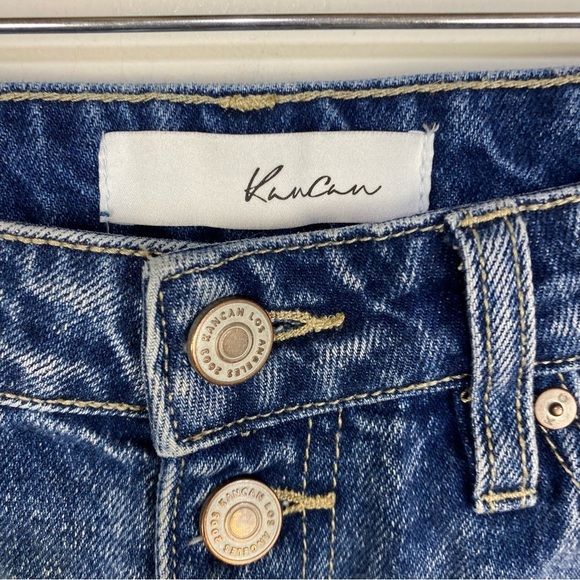 Kancan distressed button fly fray denim jean shorts summer - Picture 3 of 4